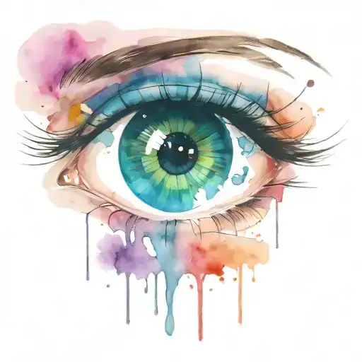 turkish eye in the center tattoo design idea
