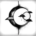 Sun and Moon tattoo design idea