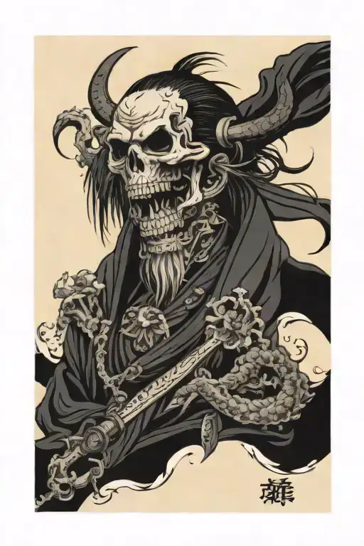 shinigami god of death tattoo design idea