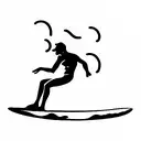 Surfing Hawaii Waves Aloha Ohana tattoo design idea