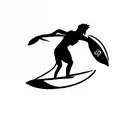 Surfing Hawaii Waves Aloha Ohana tattoo design idea