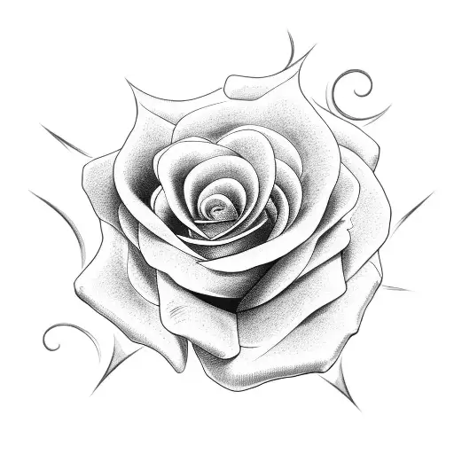Rose with Christian symbols tattoo design idea