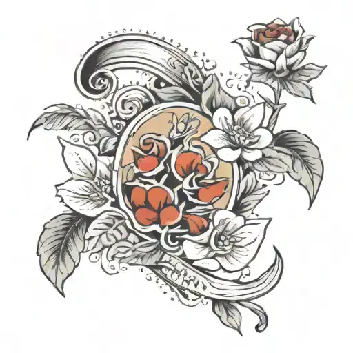 moment mori memento vivere tattoo design idea