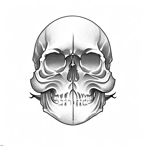 grim reaper, skull in hood tattoo design idea