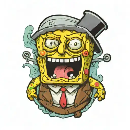 anal cavity spongebob squarepants spongebob tattoo design idea