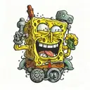 anal cavity spongebob squarepants spongebob tattoo design idea