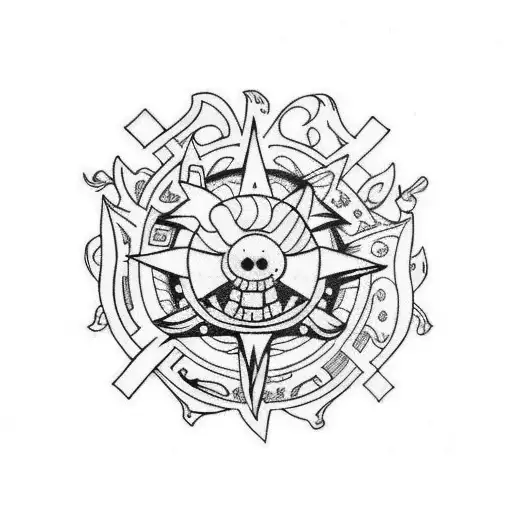 One piece  tattoo design idea