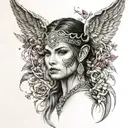 Freya goddess tattoo design idea