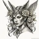 Freya goddess tattoo design idea