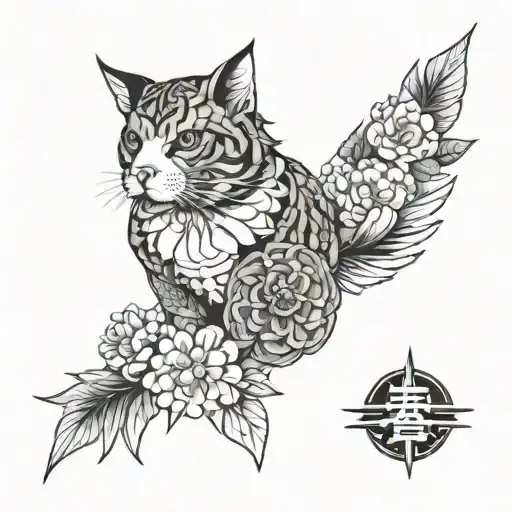 neo tradi japanese style tattoo design idea