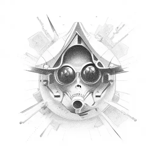 funny space tattoo design idea