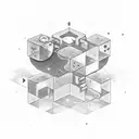 cosmic cubes tattoo design idea