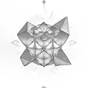 cosmic cubes tattoo design idea