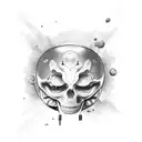 funny space tattoo design idea