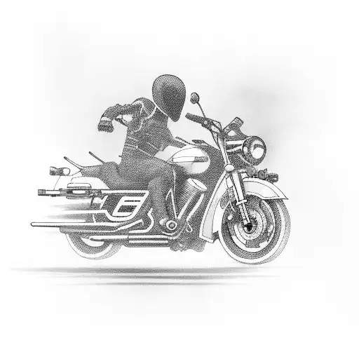 the game's iconic motorcycle surrounded by symbols of survival and resilience of the game days gon tattoo design idea