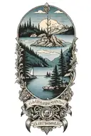Lake Arrowhead CA with scottish theme tattoo design idea