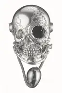 skull inside tattoo design idea