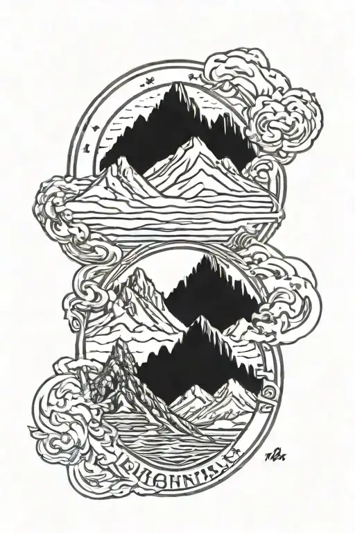 mountains, marine corps, 4 dates incorporated tattoo design idea