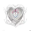 Design: Interlocking hearts with birth dates of the children (11.05.06 and 27.04.08) forming the core. Two hearts above  tattoo design idea