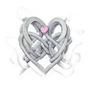 Design: Interlocking hearts with birth dates of the children (11.05.06 and 27.04.08) forming the core. Two hearts above  tattoo design idea