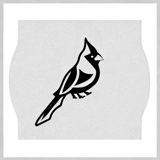 Cardinal bird overtop outline of the state of virginia tattoo design idea