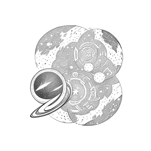 universe bon tattoo design idea