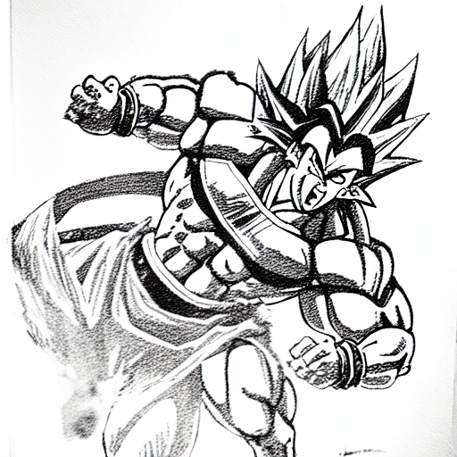 Broly going legendary super saiyan tattoo design idea
