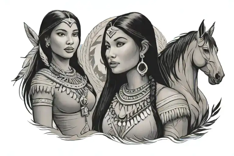 Disney's Pocahontas and the tattoo design idea