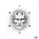 alex grey tool artwork black upper arm  tattoo design idea