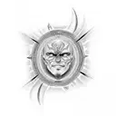 alex grey tool artwork black upper arm  tattoo design idea