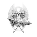 cross and sword  tattoo design idea