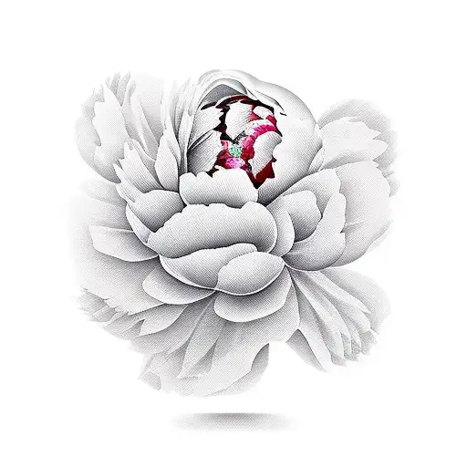 Peony tattoo design idea