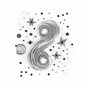 Starry Night Sky tattoo design idea