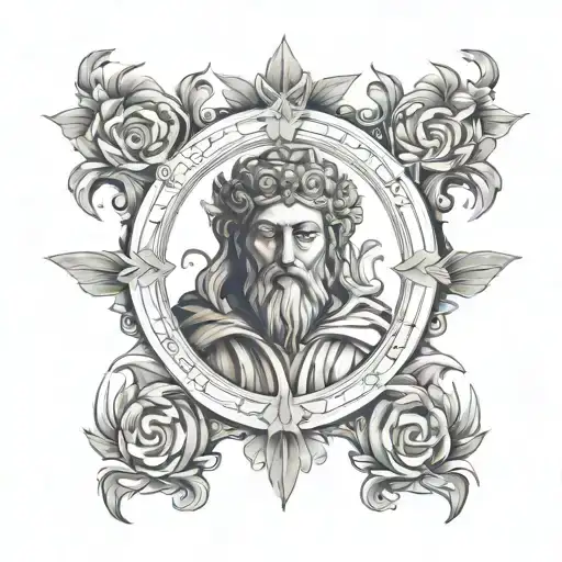stoic virtues tattoo design idea