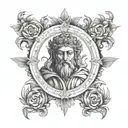 stoic virtues tattoo design idea