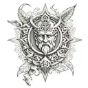 stoic virtues tattoo design idea