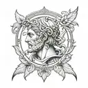 stoic virtues tattoo design idea