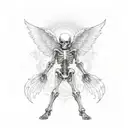 skeleton angel tattoo design idea