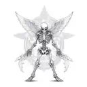 skeleton angel tattoo design idea