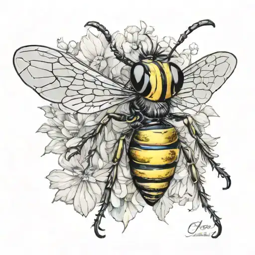 Wasp tattoo design idea
