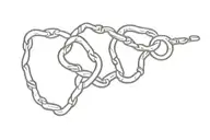 Broken chain links tattoo design idea
