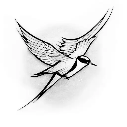 Swallow Bird tattoo design idea