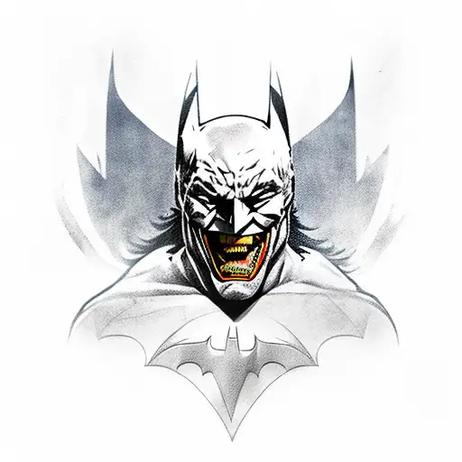 Batman joker witcher  tattoo design idea