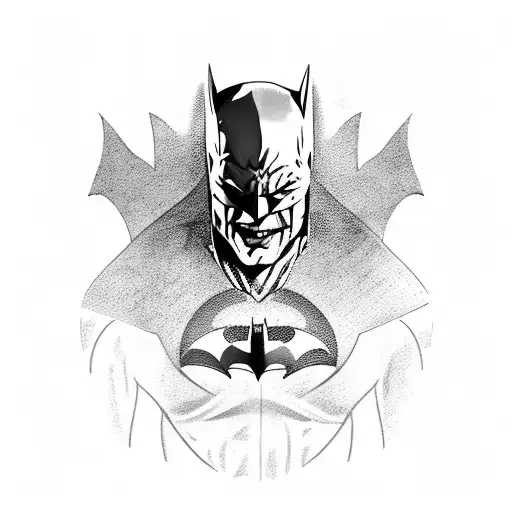 Batman joker witcher  tattoo design idea