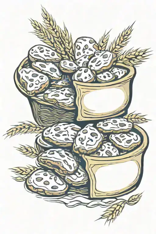baker bread oven cookies wheat flour sugar tattoo design idea