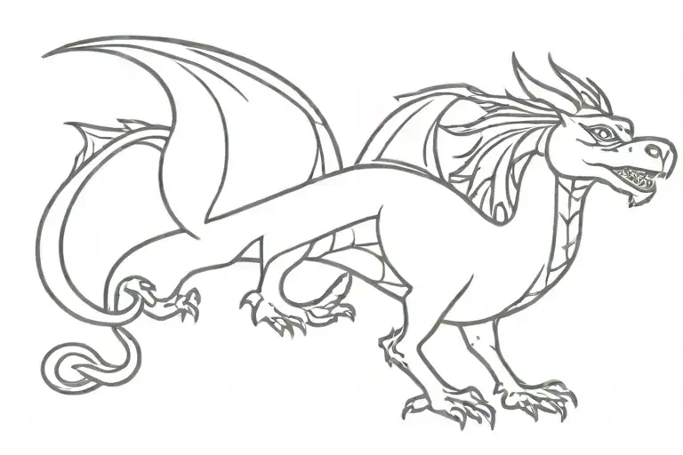 welsh dragon tattoo design idea