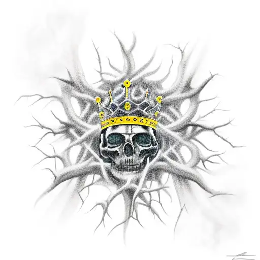 crown of thorns tattoo design idea