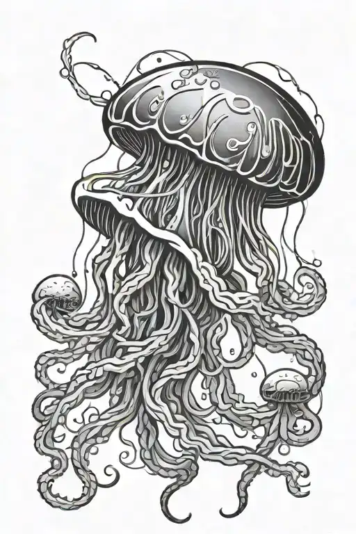 Jelly fish tattoo design idea
