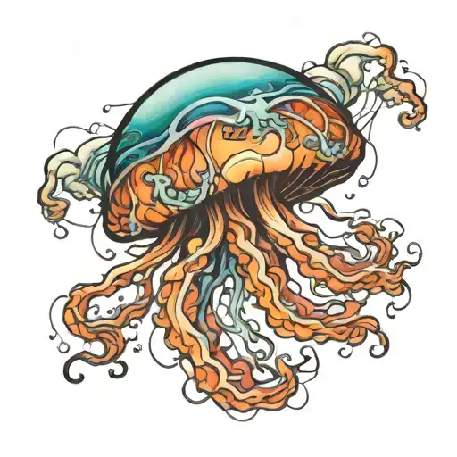 Jelly fish tattoo design idea