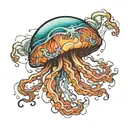 Jelly fish tattoo design idea